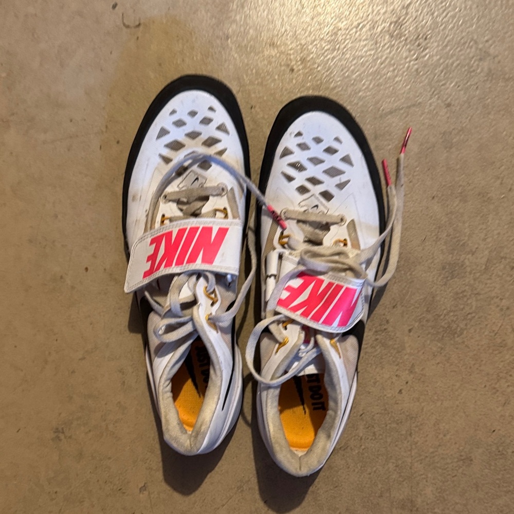 Nike Kids White and Pink Sneakers